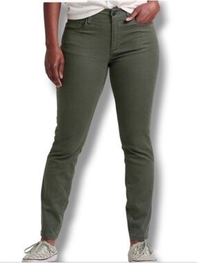 Toad&Co Women’s Earthworks 5 Pocket Skinny Pant Size 8 Beetle Green Hiking EUC